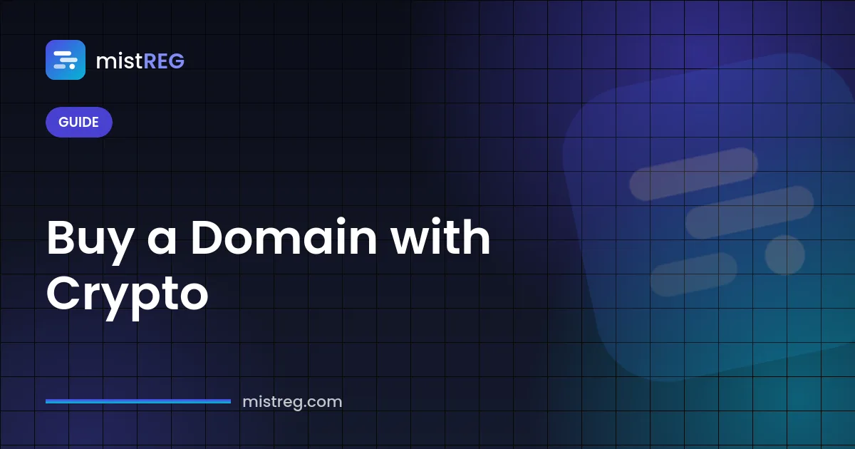 Buy a domain with crypto: paying for a domain name with USDT, BTC or ETH