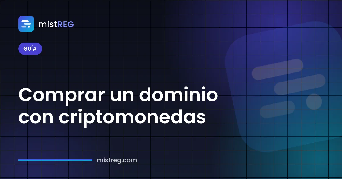 Comprar dominio con criptomonedas: pagar un nombre de dominio con USDT, BTC o ETH