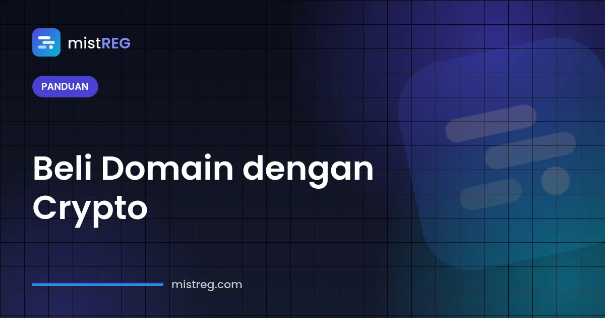 Beli domain dengan crypto: membayar nama domain dengan USDT, BTC atau ETH