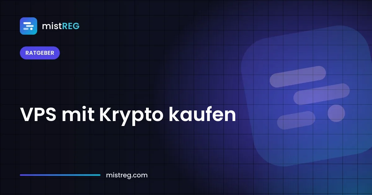 Bestellung eines VPS-Servers mit Zahlung in Bitcoin und USDT