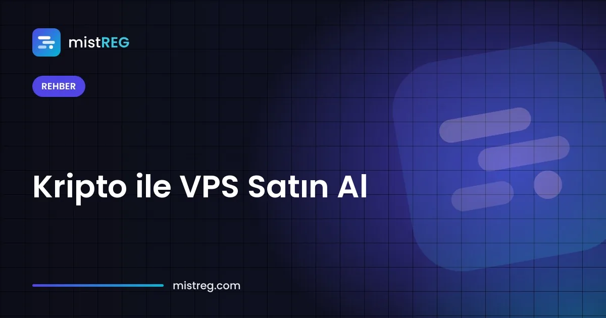 Bitcoin ve USDT ile ödenen VPS sunucu siparişi