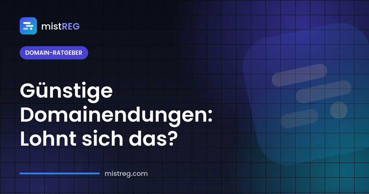 Vergleich günstiger Domainendungen .shop, .cfd, .lol und .xyz mit Vor- und Nachteilen