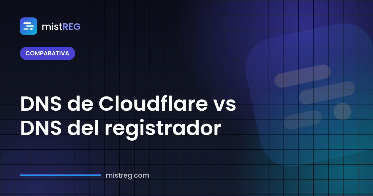 Comparativa DNS de Cloudflare vs DNS del registrador con nameservers anycast y nameservers por defecto del registrador