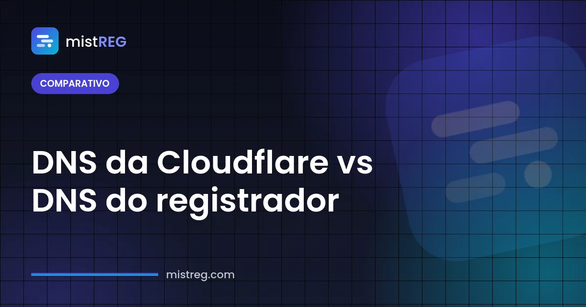 Comparativo DNS da Cloudflare vs DNS do registrador com nameservers anycast e nameservers padrão do registrador