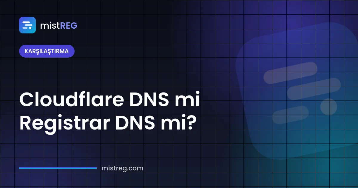 Cloudflare DNS ile registrar DNS karşılaştırması: anycast nameserver'lar ve domain firmasının varsayılan nameserver'ları
