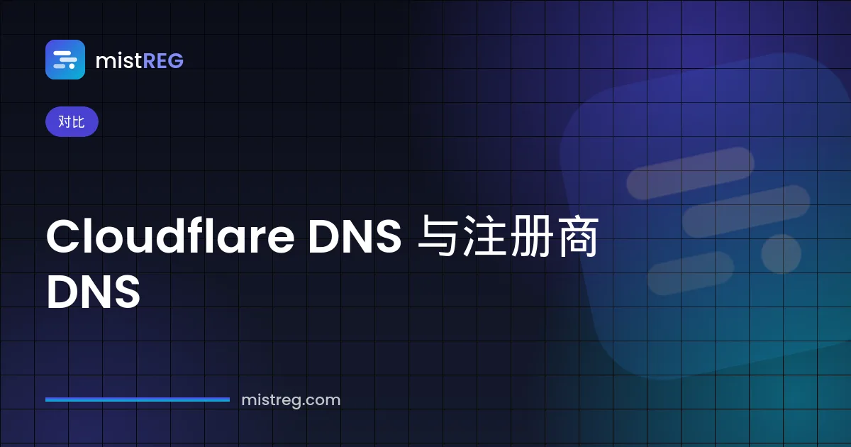 Cloudflare DNS 与注册商 DNS 对比：任播权威 NS 服务器与注册商默认 NS 服务器
