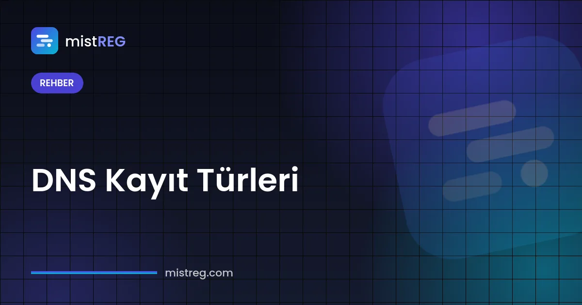 DNS kayıt türleri: A, AAAA, CNAME, MX ve TXT kayıtlarını gösteren DNS bölge tablosu