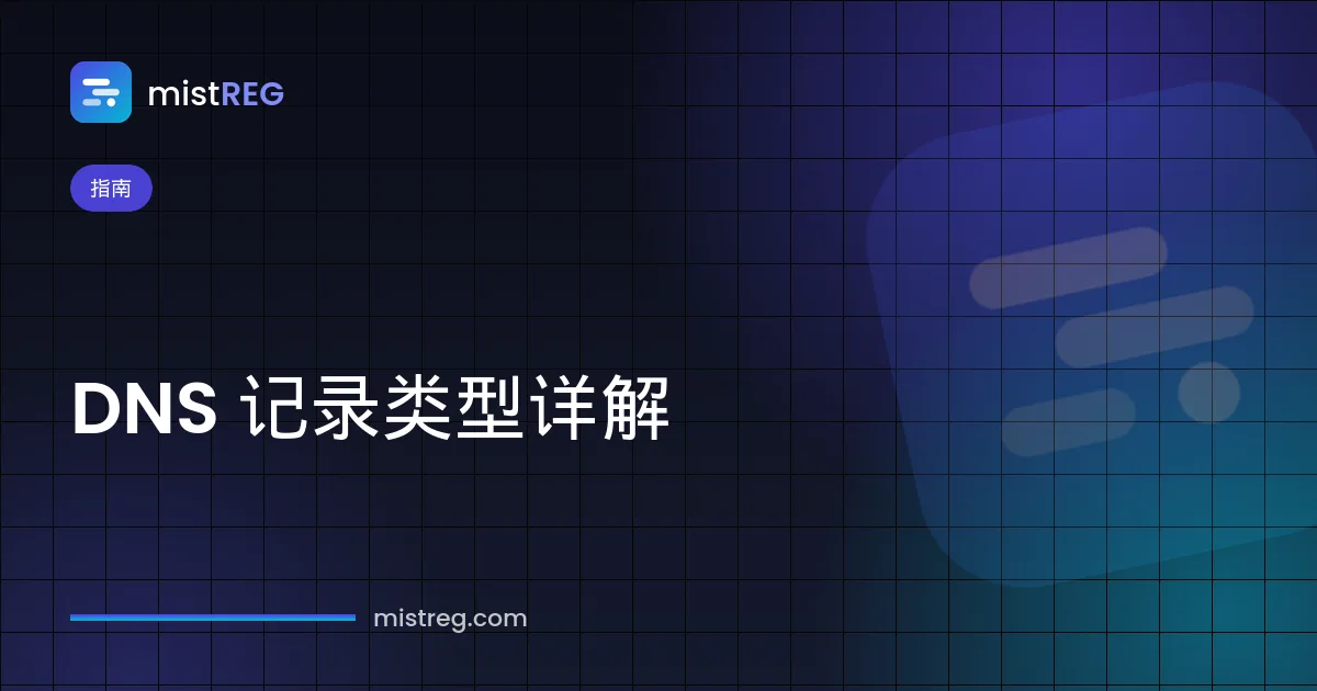 DNS 记录类型详解：列有 A、AAAA、CNAME、MX、TXT 记录的 DNS 区域表