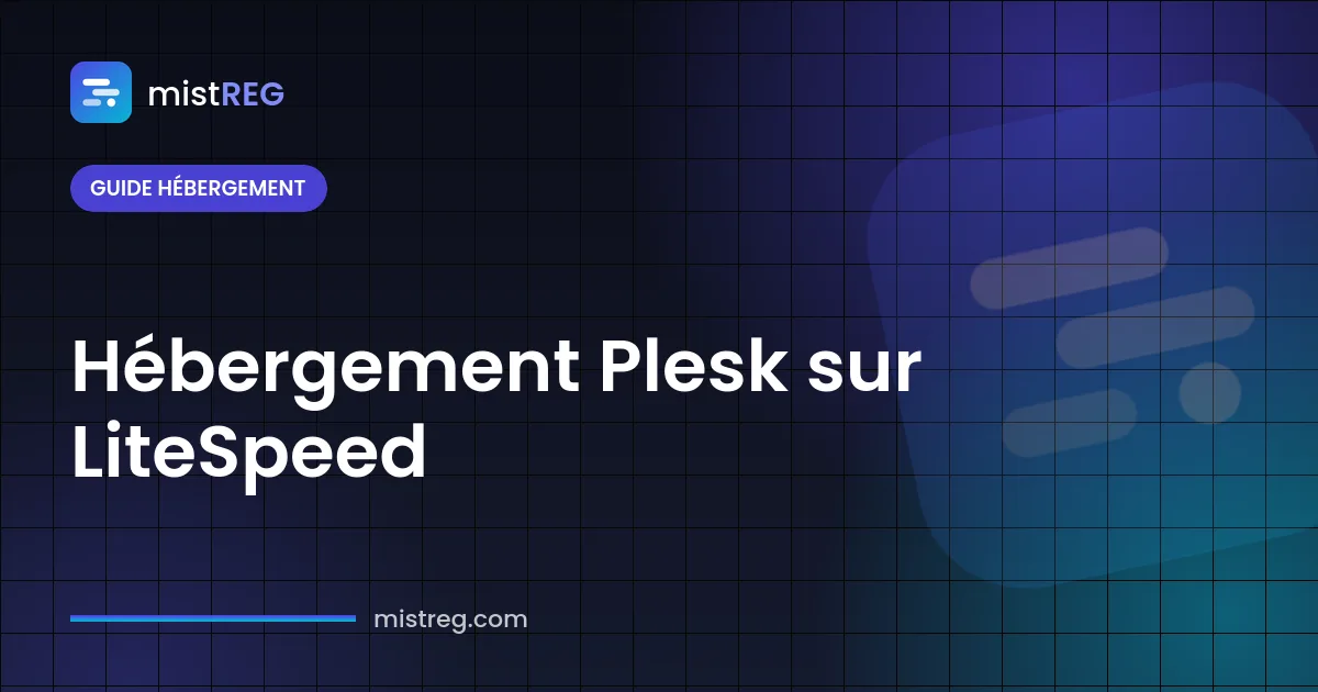 Panneau de contrôle d'hébergement Plesk fonctionnant sur LiteSpeed Web Server pour des sites rapides