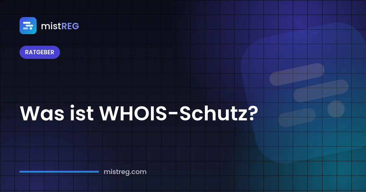 Was ist WHOIS-Schutz: Domain-Abfrage mit geschwärzten persönlichen Daten des Inhabers