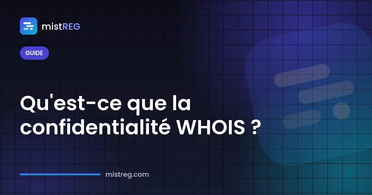 Qu'est-ce que la confidentialité WHOIS : résultat de recherche de domaine avec les données personnelles du titulaire masquées